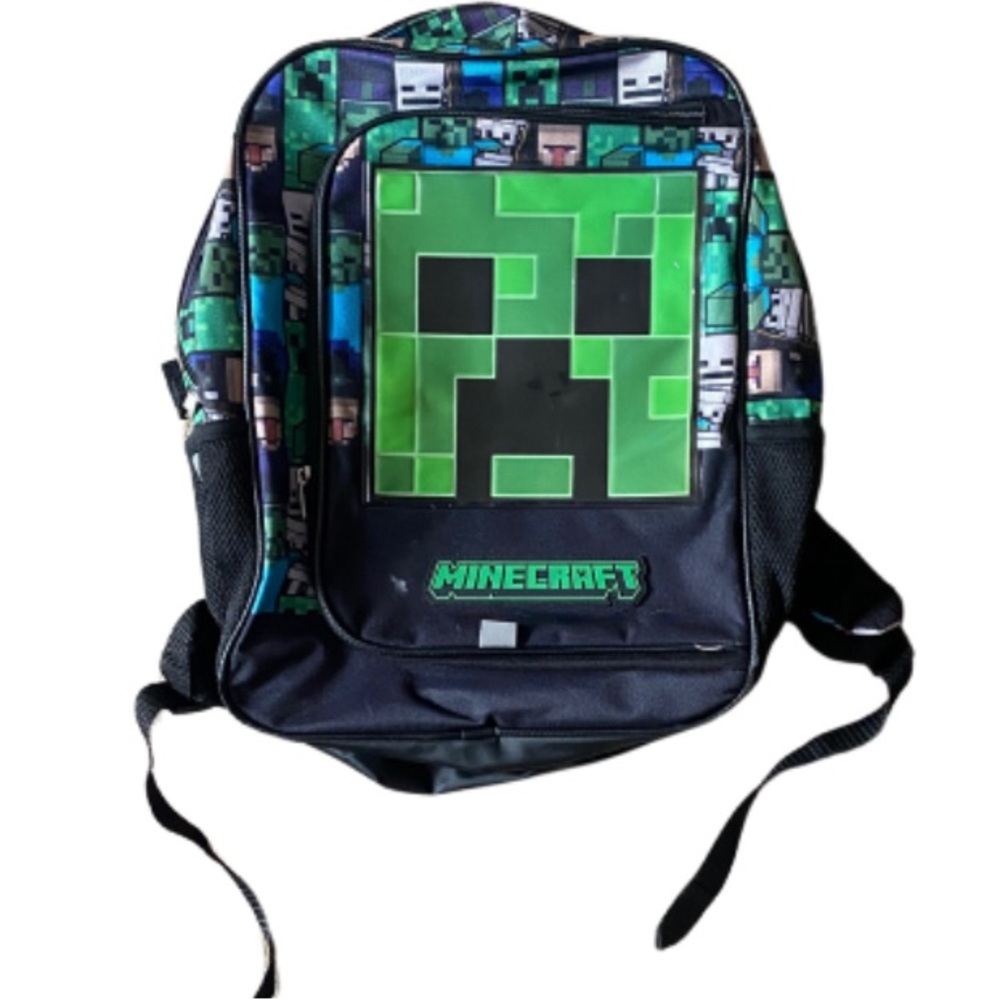 Minecraft Youth Green Black Book bag